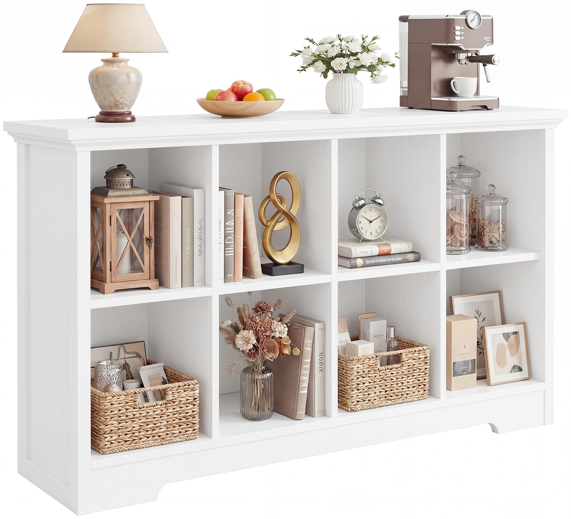Amazon.com: Aheaplus Wooden 8-Cube Storage Organizer with Charging